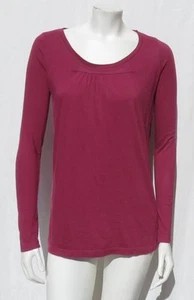 MICHAEL STARS USA Wine Supima Knit Long Scoop Tee Shirt Top size OS M - Picture 1 of 5