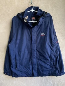 Dickies Casual Windbreaker Jackets Size M Mens Blue Logo Long Sleeve - Picture 1 of 11