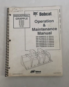 BOBCAT OPERATION AND MAINTENANCE MANUAL INDUSTIAL GRAPPLE 2000 - Picture 1 of 4