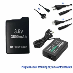Battery + 5V AC charger for Sony PSP 1000 1001 1002 1003 1004 1005 1006 new - Picture 1 of 9