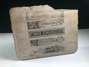 1890er - 1910er Jahre Kalkstein Lithographie Stein - Bond Company Gravuren - schwer! - Bild 1 von 6