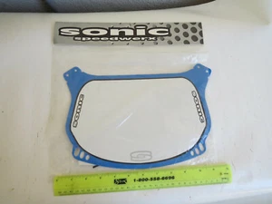 SONIC SPEED WERX BLUE NUMBER PLATE BMX RACE RACING CRUISER NOS VINTAGE HARO GT - Picture 1 of 2