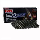 Motorcycle Chain Black RK BL520GXW With 94 Rolls And Rivet Link Open