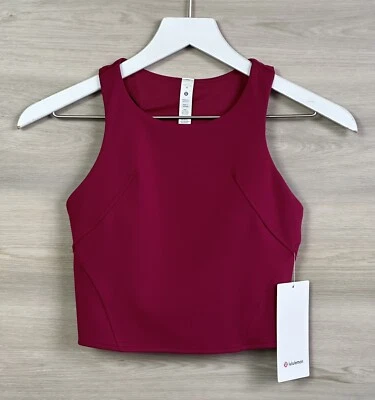 Tanque de tren Lululemon Invigorate Everlux talla 4 B/C taza granada POME 03286 Foto 1 de 4