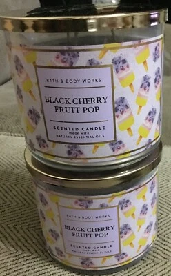 3-Wick Bath and Body Works Black Cherry Fruit Pop Candles - Image 1 of 3