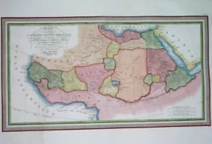 1835 XXL ORIGINAL MAP AFRICA EGYPT MALI NIGER NIGERIA SENEGAL GUINEA GABON CHAD - Picture 1 of 9