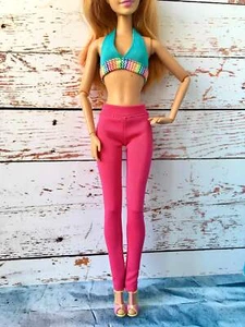 BQ-ACTIVE - Leggings deportivos para muñecas de moda escala 11,5" 1/6 - rosa y turquesa - Imagen 1 de 11