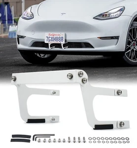 No Drilling Front License Plate Frame Mount Bracket Holder Fit for Tesla Model Y - Bild 1 von 7