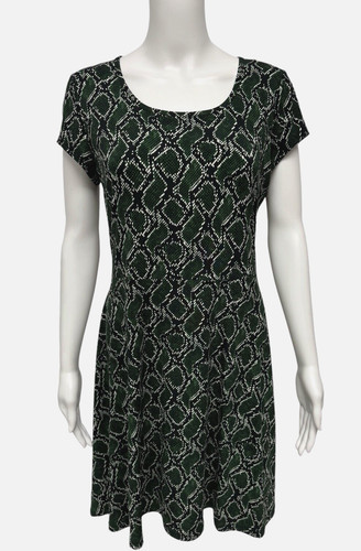 MICHAEL Michael Kors abito tubino donna stampa animalier verde taglia M
