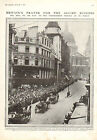 1915 Wwi Print ~ King George V On His Way To St.Pauls For Intercession Service