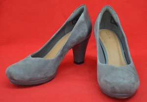 CLARKS NARRATIVE SUEDE LEATHER PLATFORM COURT SHOES - Size 5 D - Picture 1 of 8