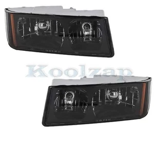For 02-06 Avalanche Truck w/Body Cladding Headlight Headlamp with Bulb SET PAIR - Bild 1 von 7