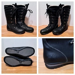 Helly Hansen Winter Leather Snow Boots Insulated Fleece Lined Lace Up Women's 9 - Picture 1 of 21