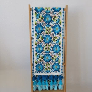 Embroidery Floral, Peruvian Hand-Woven Table Runner |Multi Color Flowers Peruvia - Picture 1 of 7