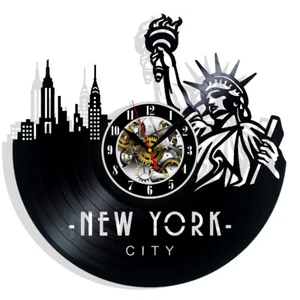New York City Vinyl Wall Clock Gift Birthday Holiday Art Home Room Decor Design - Picture 1 of 4