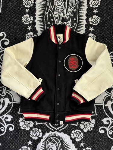 A BATHING APE (BAPE) Giacca di lana Bape X Stussy taglia S molto rara