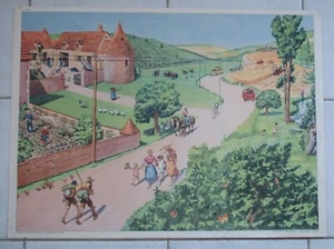 AFFICHE SCOLAIRE MONTMORILLON : Ref 7 et  8 LES CLIMATS  : L'ETE / LA PLUIE - Imagen 1 de 2