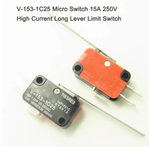 Interruptor microinterruptor V-153-1C25 15A 250V alta corriente larga interruptor límite de palanca 1 pieza - Imagen 1 de 4