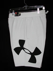 New Under Armour Gray UA Loose Fit Sweat Shorts Mens Medium 30x10 Gym Skater - Picture 1 of 10