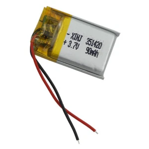 3.7V 90mAh 0.333Wh 351420 Polymer Li Battery For Mp3 Mp4 GPS Headphone Sat Nav - Picture 1 of 3