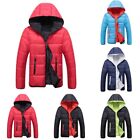 Stylish Mens Winter Thick Quilted Padded Hooded Coat Bubble Puffer Jacket