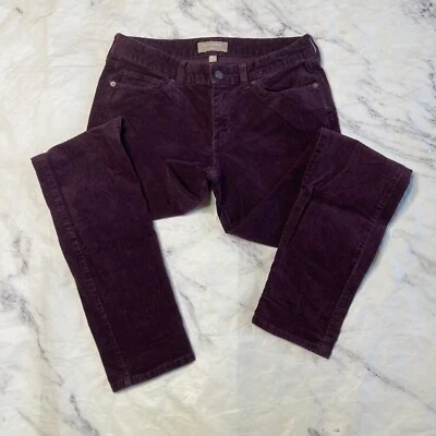 Pantalones de pana ajustados Banana Republic para mujer talla 28/6 púrpura Foto 1 de 4