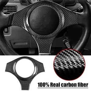 Cubierta de volante de fibra de carbono real para Mitsubishi Lancer Evolution EVO 7 8 9 - Imagen 1 de 13