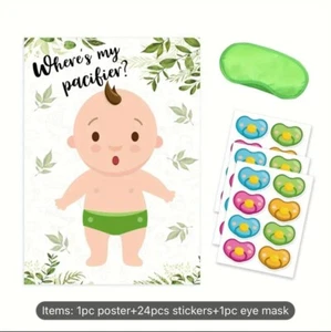 GENDER REVEAL PARTY GAME POSTER DECORATION KIT - Picture 1 of 6