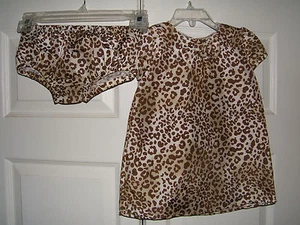 Girls Dress 18 mos Holiday Editions Leopard Sleeveless & Underpant Set (NWOT) - Picture 1 of 7