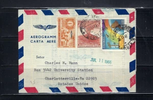 CARTA AEREA.- AEROGRAMA COLOMBIA A CHARLOSTTESVILLE VA. US. 1966 - Imagen 1 de 2