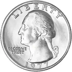 1977 P Washington Quarter Uncirculated US Mint - Picture 1 of 2