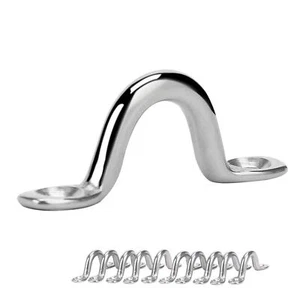 Bimini Boat Top PAD Eye 316 Stainless Steel Eye Straps Tie Down Kayak Deck Lo... - Picture 1 of 6