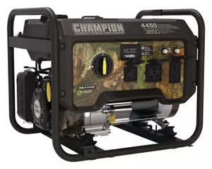 Champion 3650W/4550W Camouflage Portable Generator W/CO Shield - Picture 1 of 6