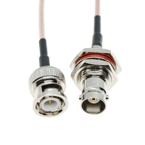 BNC Male to BNC Bulkhead Female Connector Lot Coaxial Jumper Coax RF RG316 Cable - Picture 1 of 6