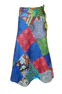 Colorful Patchwork Wrap Skirt Printed Cover Up GYPSY Colorful Sarong Dresses