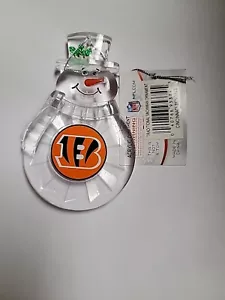 Cincinnati Bengals NFL Acrílico Tradicional Muñeco de Nieve Ornamento - Imagen 1 de 2