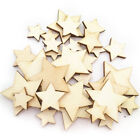 200 Natural Wooden Star Ornaments for Crafts and Weddings