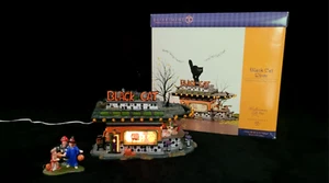 Vintage Dept 56 Snow Village Halloween: Black Cat Diner Gift Set #55319 READ - Picture 1 of 24