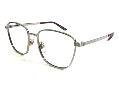 Gucci Eyeglasses Frames GG0804O 005 Silver Square Full Rim 49-17-145 - Image 1 of 4
