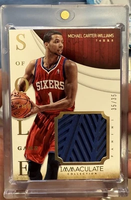2013 Immaculate Collection Michael Carter-Williams Sole Game Worn Sneaker 35/35 - Image 1 of 3