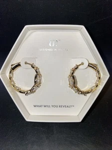 Bomb Party April 2025 Gold Plated Hoops Pure Speechless ER40764 - Picture 1 of 4