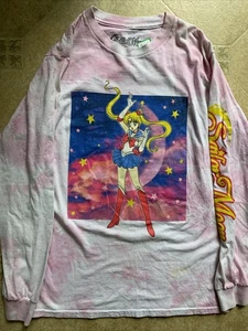 Sailor Moon Tee Shirt Women’s Size S Tie Dye Long Sleeve - Picture 1 of 9