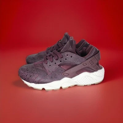 Womens Size 7 - Nike Air Huarache Run Burgandy Paisley Gum Bottom 683818-600 - Image 1 of 4