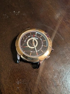 FOSSIL Q Smart FTW-1147 Genuine Bronze Brown Quartz Analog Men Watch NDWP PARTS - Picture 1 of 7