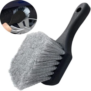 Short Handle Wheel Cleaning Brush Tire Rim Washing Brush Vehicles Cleaning - Picture 1 of 7