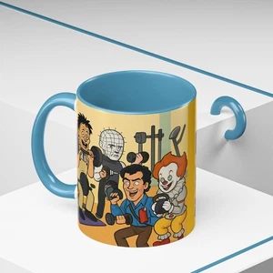Killer Workout Gym Coffee Mug Cup Ash VS Evil Dead 2 Pennywise Pinhead Army Dark - Picture 1 of 79