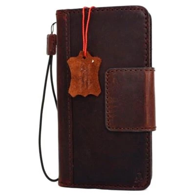 Genuine Natural Leather Hard case for LG V20  Wallet Luxury Cover Book Retro - Image 1 of 4