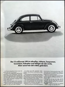 VW Käfer, originale Werbung aus 1967 der 12 millionenste VW - Bild 1 von 2