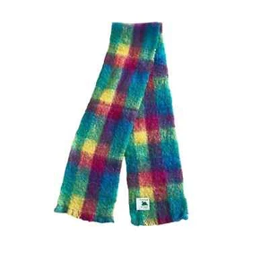 Donegal Design Handarbeit Wolle Mohair Wicklow Irland Fransen Schal Mehrfarbig - Bild 1 von 4