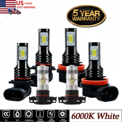 For Chevrolet Colorado 2015-2020 2021 2022 LED Headlight + Fog Light Bulbs Combo - Image 1 of 4